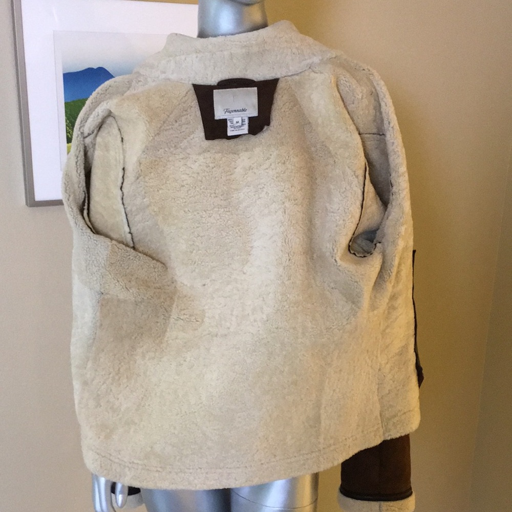 FACONNABLE | Women's Genuine Shearling Bomber Jacket - Picture 12 of 17